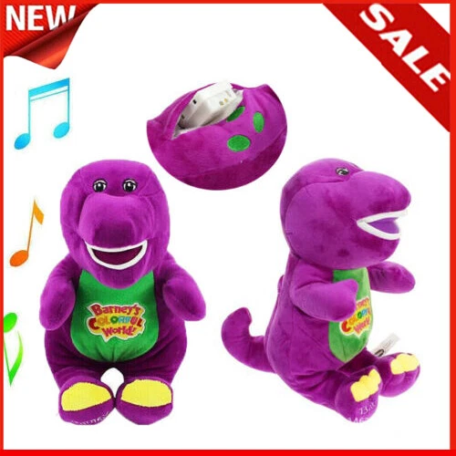 BARNEY THE PURPLE Dinosaur Singing I LOVE YOU Song Soft Plush Cuddly