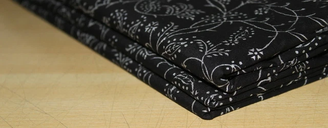 4.6m Tissu Coton Indien Main Bloc Handmade Imprimé Naturel Vêtements Artisanat