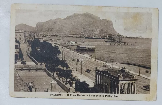 85069 Cartolina - Palermo - Foro Umberto I e Monte Pellegrino - VG 1928