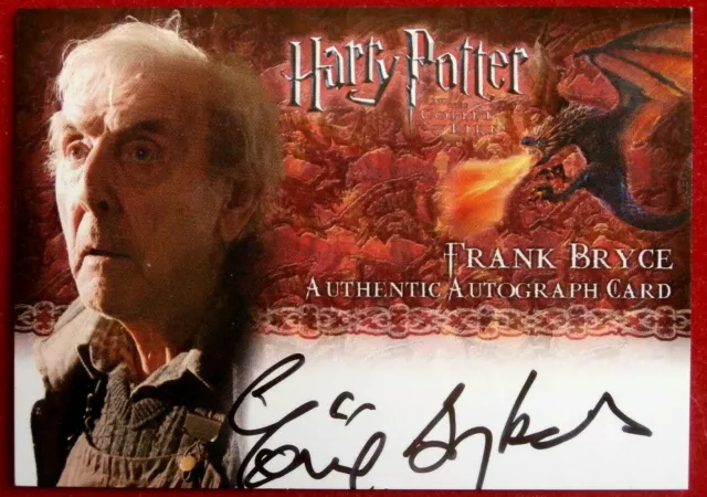 HARRY POTTER & GOBLET OF FIRE - ERIC SYKES - Personally Signed Autograph Card