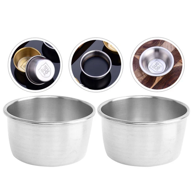 2 pz tazze per salsa bistecca in acciaio inox stoviglie da servire