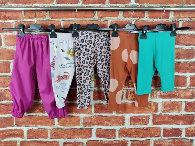 BABY GIRL BUNDLE AGE 12-18 MONTHS NEXT M&S etc LEGGINGS RAIN TROUSERS SET 86CM