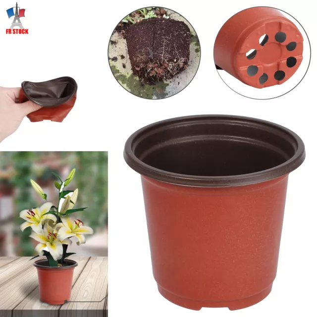 Pots de fleurs Pots de pépinière en plastique Ensemble 100pcs pots pour Jardin