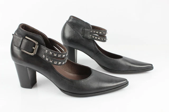 Escarpins Sabrina à Sangles En Cuir Blanc Nacré - Taille 37, Occasion Très Bon État