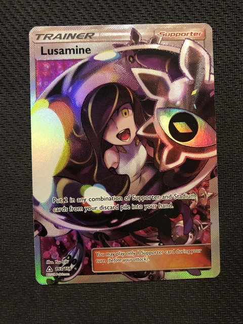 LUSAMINE FULL ART Trainer 153/156 Pokemon Card Sun & Moon Ultra Prism Holo  $65.00 - PicClick