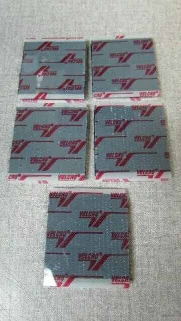 VELCRO® Brand Stick on squares BLACK 1.5" x 1.5" pack of 5 hook and loop NEW