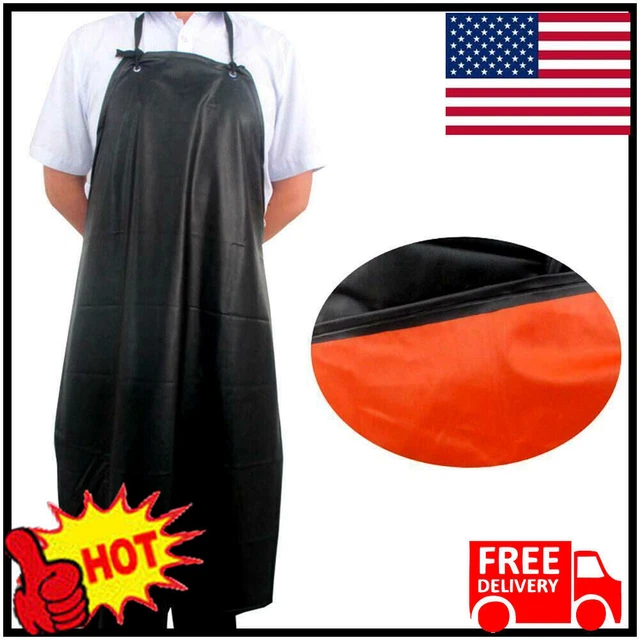 Heavy Duty Strong Lightweight PVC Nylon Water Proof Apron 105*75.5cm Work G8S9