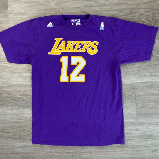 LA Lakers Dwight Howard T Shirt Adidas Mens Large Purple Short Sleeve NBA