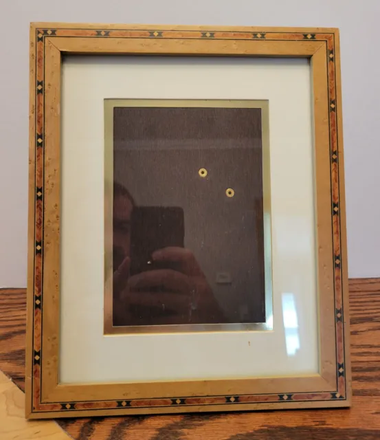 Wood Fetco Frame Inlay Holds Picture 4.5 x 6.5 Photograph Frame 9 x 11