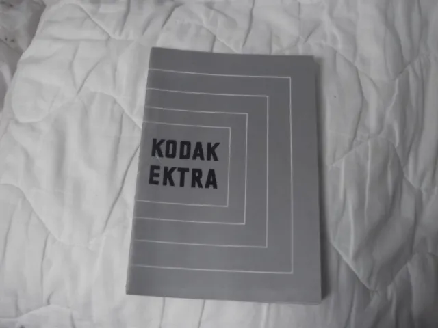 Original Kodak Ektra 35mm Rangefinder Camera Booklet w/ added pricelist