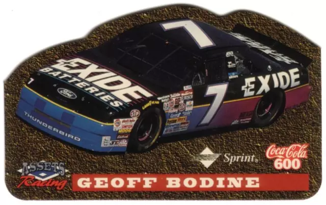 Geoff Bodine Coca-Cola Interactive Die-Cut Racing (Coke 600) SPECIMEN Phone Card