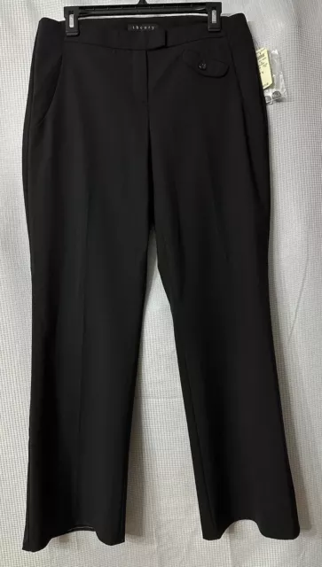 NWT Theory Lekira Tailor Womens Black Wool Blend Designer Pants Slacks Size 10