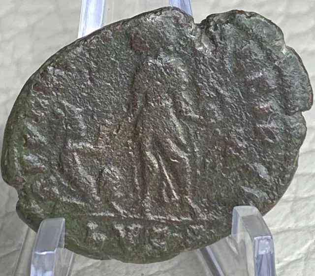 1600 Year Old Ancient Roman Coin 378-383 AD Emperor Gratianus,  Kneeling Female