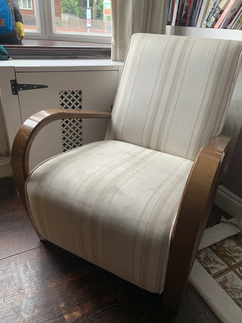 LAURA ASHLEY DARWIN Armchair Art Deco Style Beige