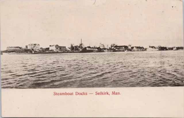 Selkirk Manitoba Steamboat Docks MB c1910 Gilhuly Postcard H53 *as is