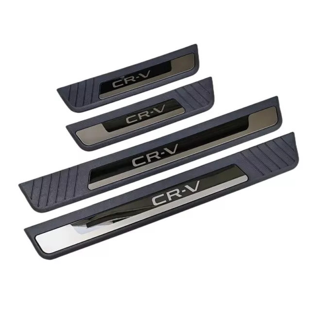 Black Outer Door Sill Plate Guard Protector Cover For Honda CR-V CRV 2023 2024