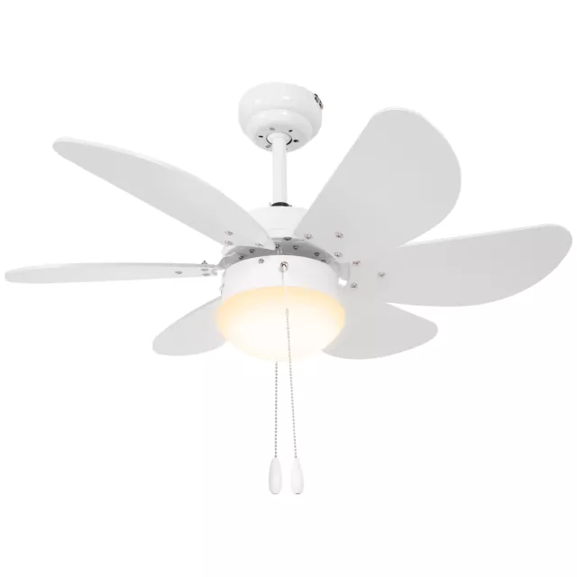 HOMCOM Mounting Reversible Ceiling Fan with Light, Used