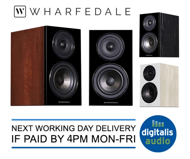 Wharfedale Diamond 12.2 Bookshelf Speakers Black, Light Oak or Walnut