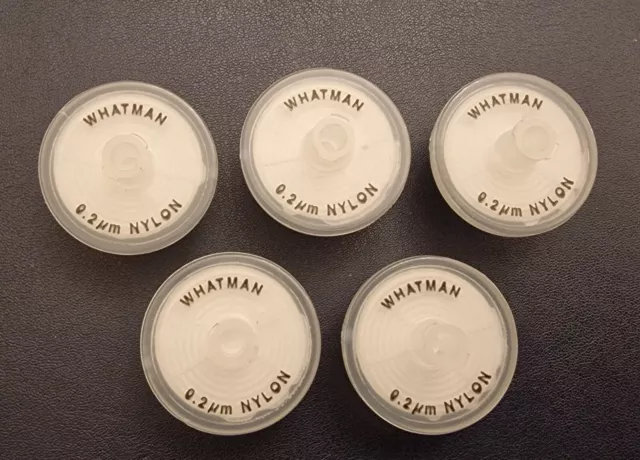 5 Pcs Whatman 25mm Syringe Filter 0.2µm Nylon Membrane Puradisc 25 NYL