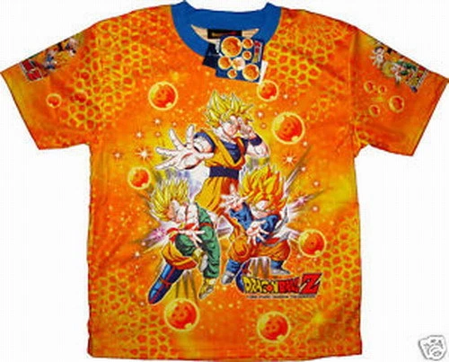T-shirt Dragon Ball Z 9-10 Ans - Imprimé Recto-Verso - Orange - Neuf Avec Étiquettes
