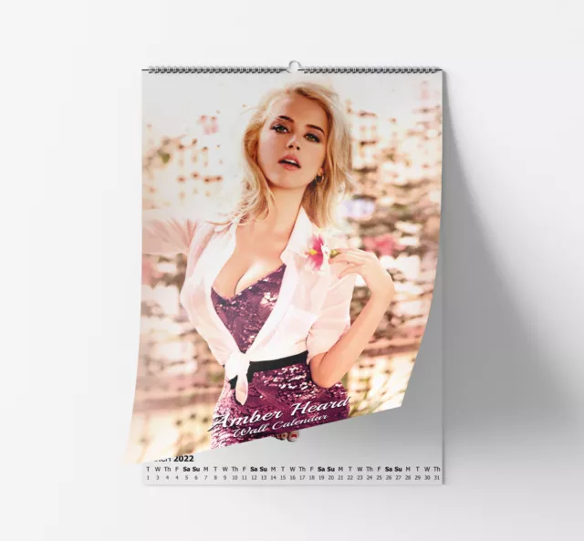 Sexy HOT Amber Heard Deluxe Photo 2024/5 choose start month calendar