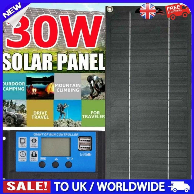 Kit de paneles solares monocristalinos C# 30W 18V portátil sistema de cargador de batería solar