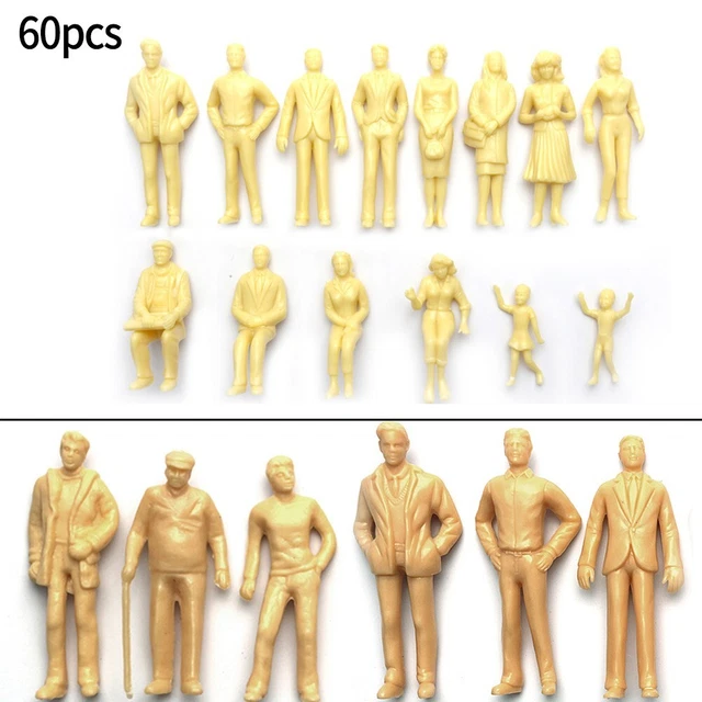 Model People Stehend Unbemalt Breite: 6 DIY H0-Figuren Höhe: 22 Landschaft