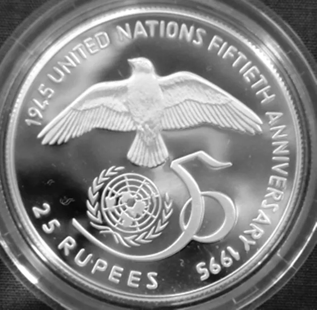Seychelles 25 rupees silver proof 1995 United Nations 50th Anniversary
