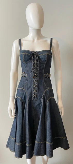 Dolce & Gabbana 2000s Denim Bustier Dress Size IT 40/ US 6 Dolce & Gabbana 2000s Denim Bustier Dress Size IT 40/ US 6