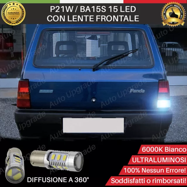 Lampada Luce Retromarcia 15 Led P21W Ba15S Per Fiat Panda Mk1 6000K No Avaria