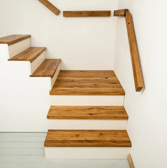 Escalera alféizar de ventana escalón roble salvaje macizo 20 mm DL claramente pintado