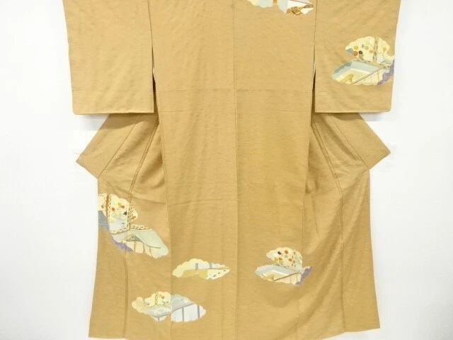 6633788: Japanese Kimono / Vintage Unused Homongi / Embroidery / Cloud