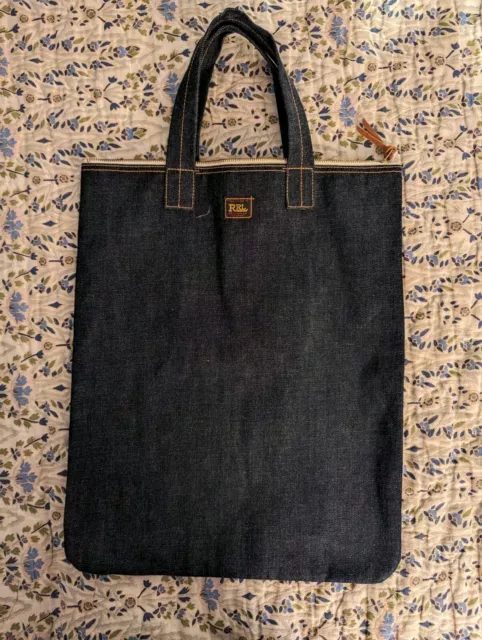 Ralph Lauren RRL Selvedge Denim Zippered Tote bag