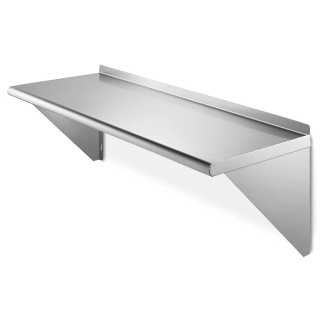 Stainless Steel 12" x 36" Commercial Kitchen Wall Shelf Restaurant Shelving