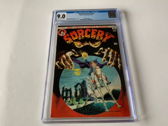 Red Circle Sorcery 9 Cgc 9.0 Skeleton Horse Skull Graveyard Comic 1974