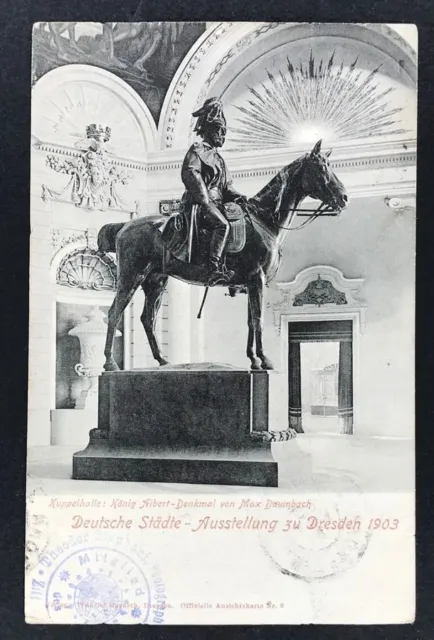 Sonder AK Dresden Dt. Städte Ausstellung 1903 Sonderstempel n. Amsterdam
