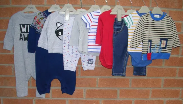NEXT TED BAKER MICKEY MOUSE etc Boys Bundle Jeans Tops Rompers Outfits Age 0-3m