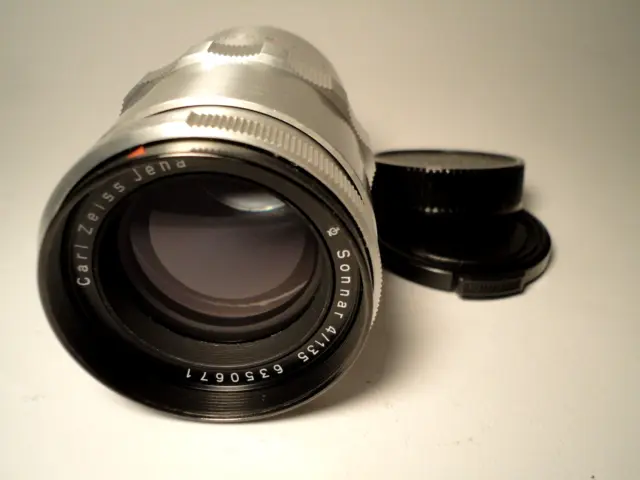 SERVICED M42 Carl Zeiss Jena Sonnar 1Q 4/135 MINT Condition Vintage Lens 4 135