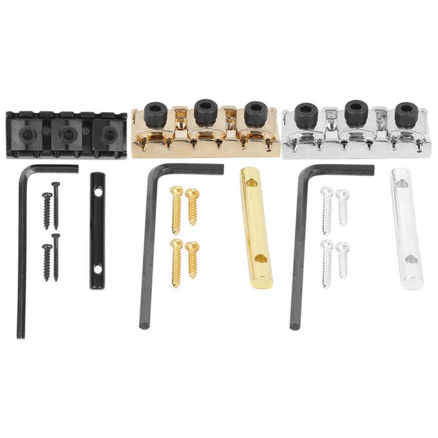 Guitar String Tension Retainer Bar Lock Nut Sets for Floydrose Bridge 3 Color