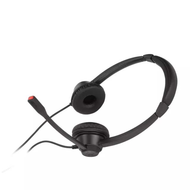 Telephone Headset Noise Reduction Dual 3.5mm Plug Binaural Business Headphon XAT