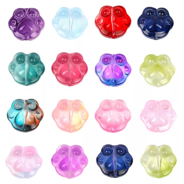 5Pcs Cartoon Pattern Glass Bead DIY Making Jewelry Bracelet Earring accessorie R