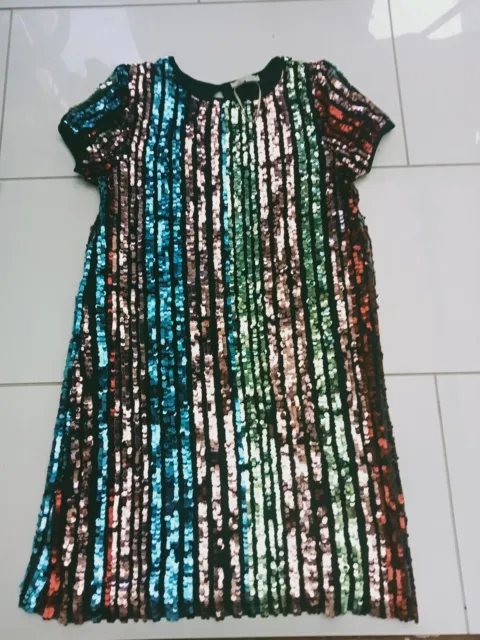 Primark Premium Girls Dress Sequins Christmas Party Age 10-11Years 146 Cm