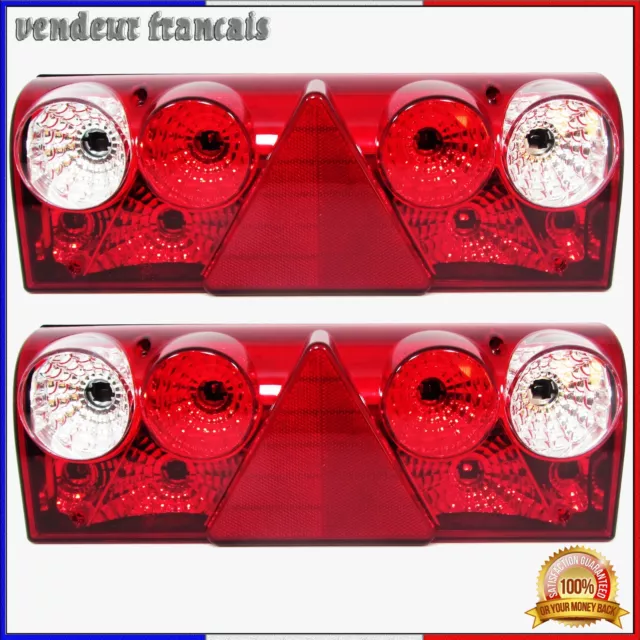 2 x 12V / 24V Feux Arrière Lampe pour Camion Renault DAF Scania MAN Iveco Volvo