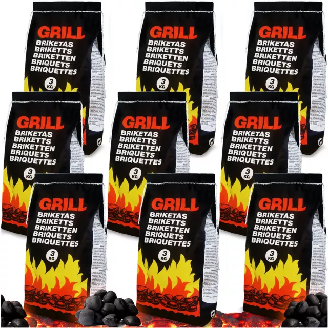 Briquettes de charbon de bois 27kg pour barbecue Sac de charbon bois BBQ Grill