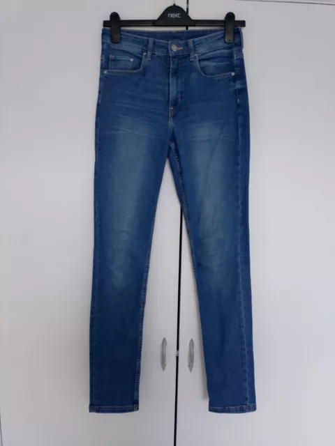 H&M DIVIDED  29" Waist Skinny Jeans Stretch Mid Blue High Waist HM Small