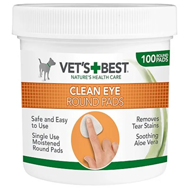 Vets Best  Almohadilla de Limpieza Ocular para Perros  Pack de 100 (TL4682)