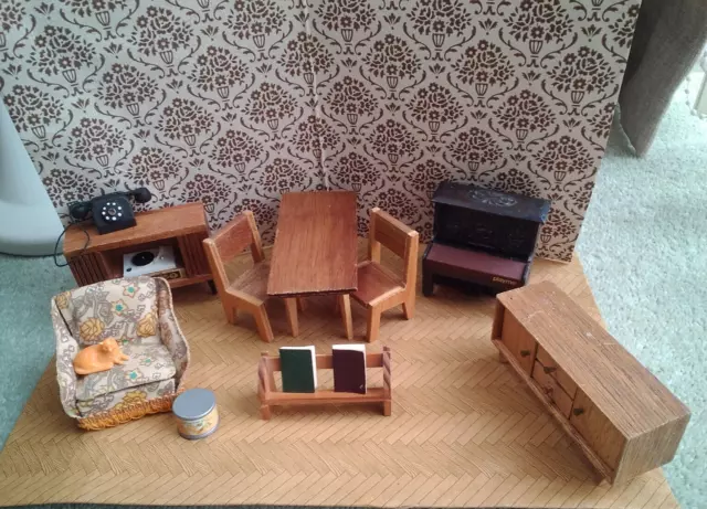 Doll's House Furniture Bundle, Lundby, Barton Living/Dining Room