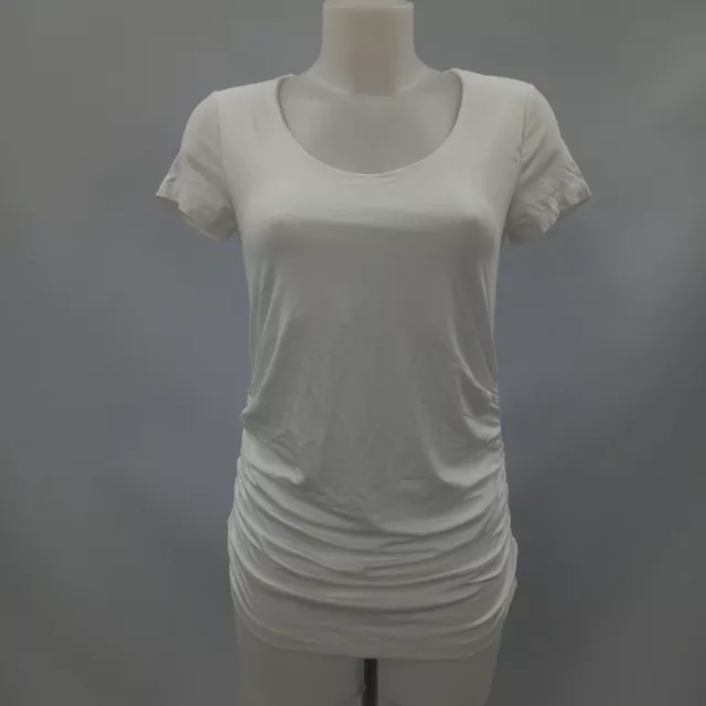 Isabella Oliver T-Shirt Womens Size UK 10 Maternity White New RMF52-CAP