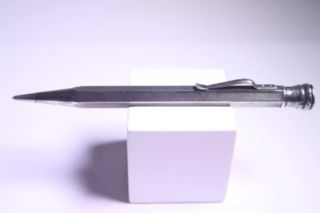 Antiker Drehbleistift Bleistift 900er Silber - gut, mit Firmengravur  -