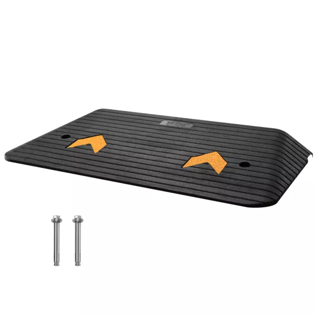 VEVOR Rubber Threshold Ramp Door Ramp 3" Rise 33069 lbs Load Rubber Curb Ramp